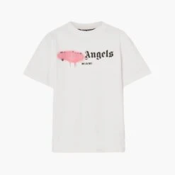Palm Angels T-Shirt Miami Spray Blanc