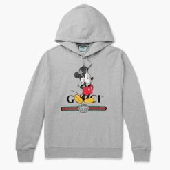 Gucci SWEATSHIRT GUCCI GREY Disney Logo Jersey Hoodie