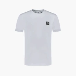 Stone Island T-Shirt Logo Bleu Ciel
