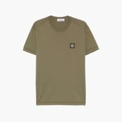 Stone Island T-Shirt Logo Vert Kaki