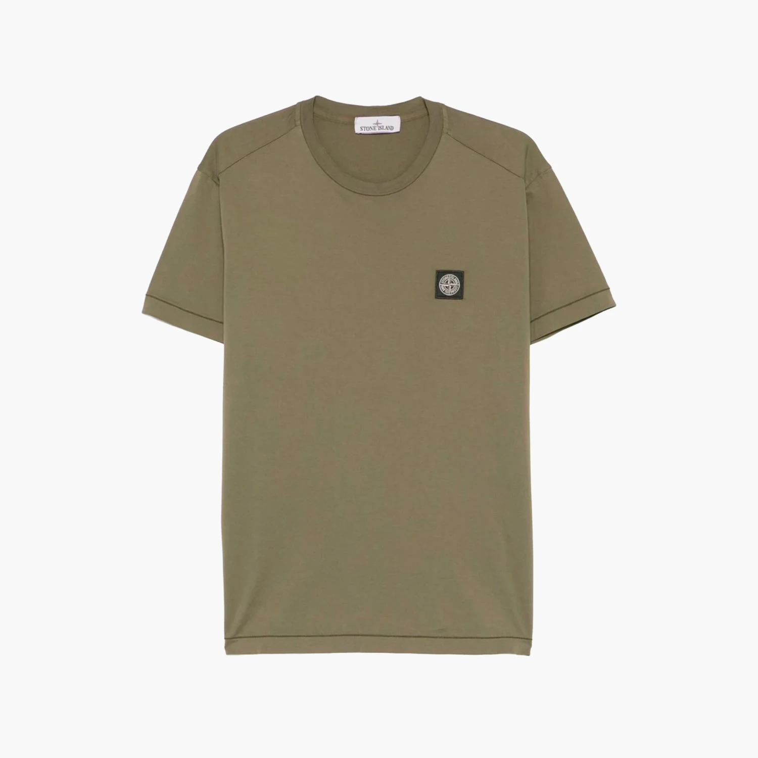 Stone Island T-Shirt Logo Vert Kaki 1 Stone Island T-Shirt Logo Vert Kaki