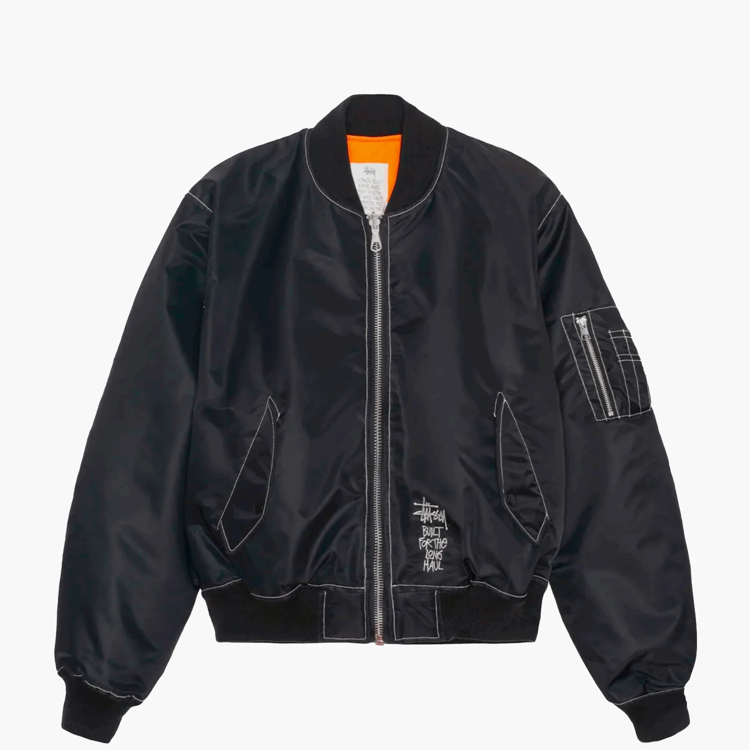 Stussy Veste Built Bomber Noir 1 Stussy Veste Built Bomber Noir
