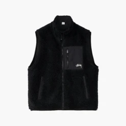 Stussy Veste Sherpa Reversible Noir