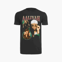 Mister Tee T-Shirt Retro Aaliyah Noir