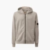 CP Company Hoodie Zippé Light Fleece Gris