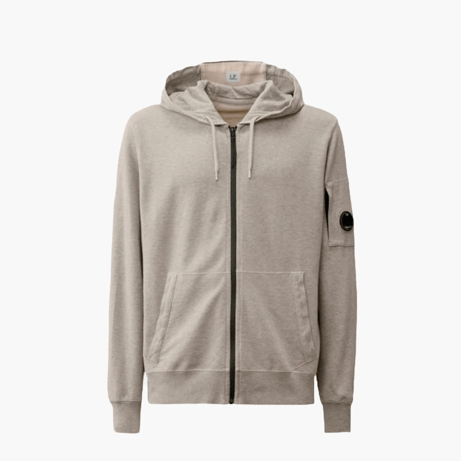 CP Company Hoodie Zippé Light Fleece Gris 1 CP Company Hoodie Zippé Light Fleece Gris