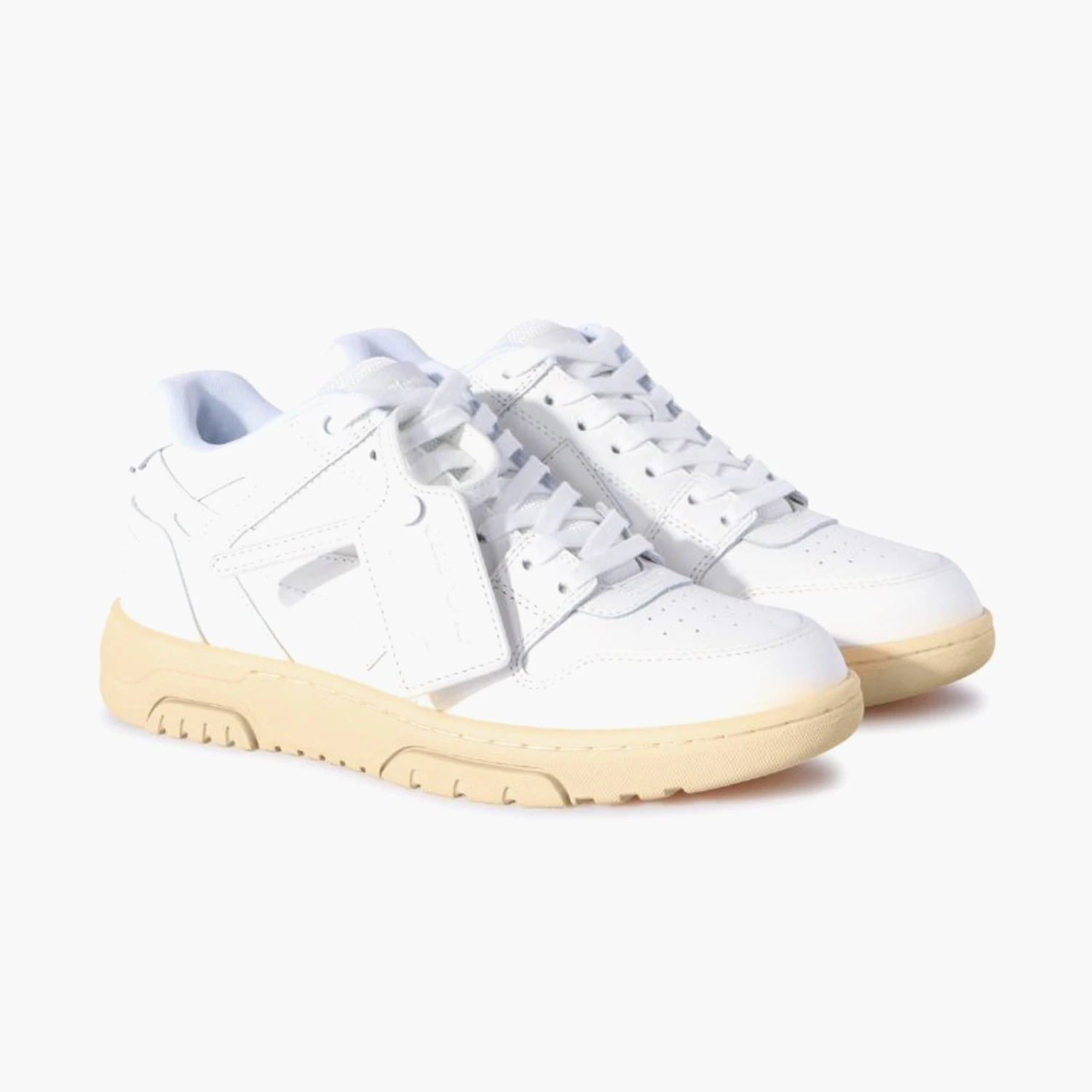 Off-White CREAM SOLE `Out Of Office Calf Leather` Sneakers 2 Off-White CREAM SOLE `Out Of Office Calf Leather` Sneakers – Image 2
