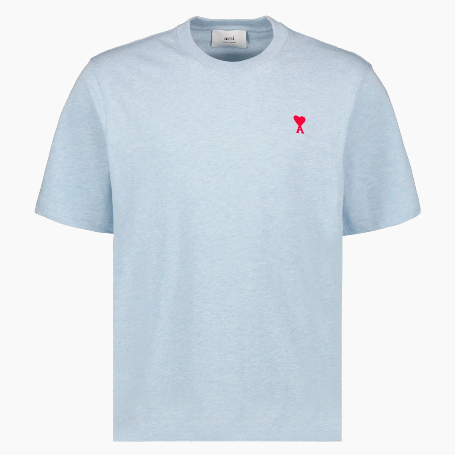 Ami Paris T-Shirt Bleu Clair Ami De Coeur Rouge 1 Ami Paris T-Shirt Bleu Clair Ami De Coeur Rouge