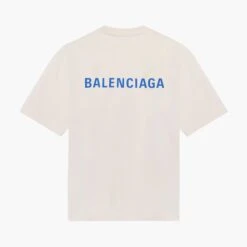 Balenciaga T-Shirt Back Logo Crème
