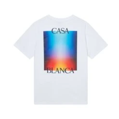 Casablanca T-shirt Gradient Casa Logo Blanc