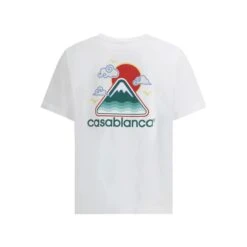 Casablanca T-shirt Montagne Ondulée Blanc