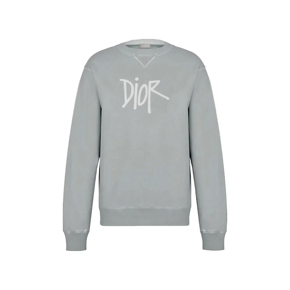 Dior Sweatshirt X Shawn Stussy Gris 1 Dior Sweatshirt X Shawn Stussy Gris