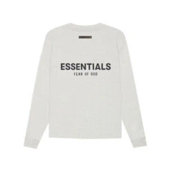 Essentials T-Shirt Manches Longues Light Oatmeal Crème