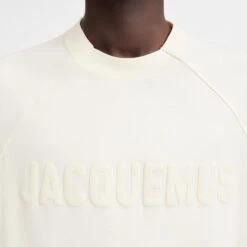 Jacquemus T-shirt Typo Beige -Nike jacquemus t shirt typo beige 3 6895d5a5e179a