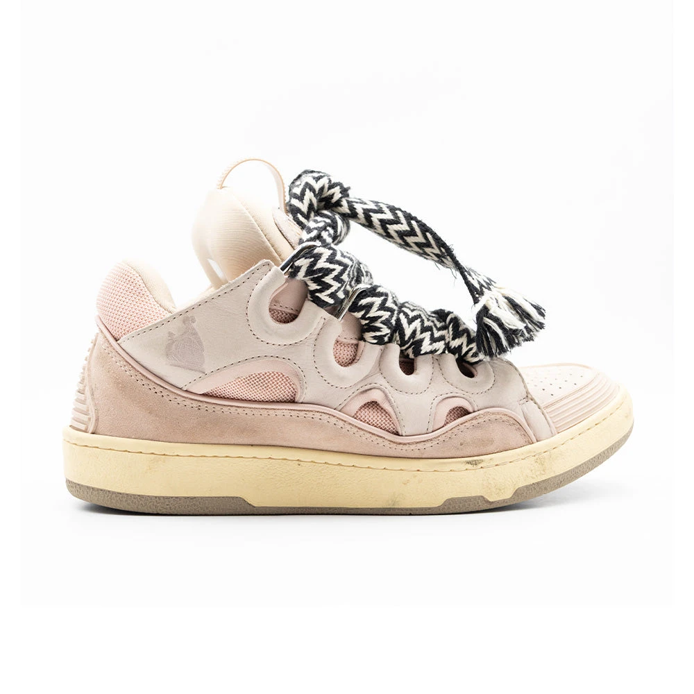 Lanvin Leather Curb Sneaker Pink 5 Lanvin Leather Curb Sneaker Pink – Image 5