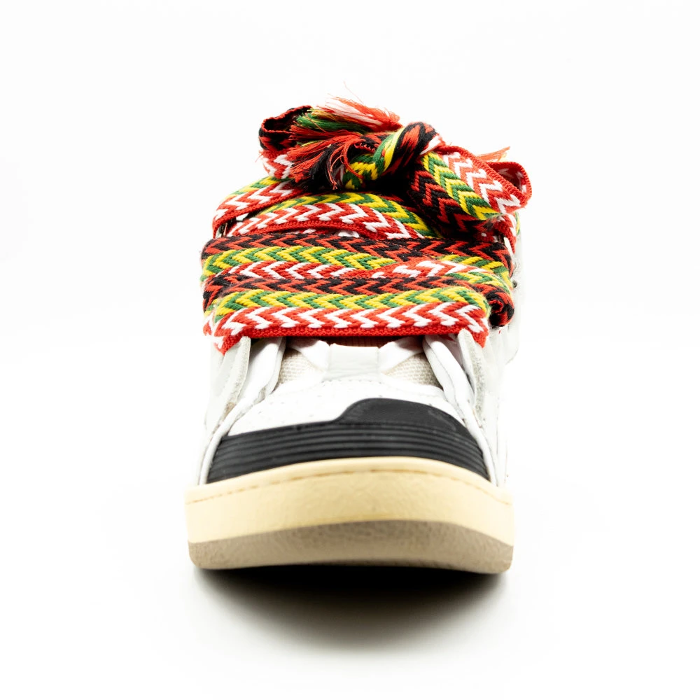 Lanvin Leather Curb Sneaker White Ivory 6 Lanvin Leather Curb Sneaker White Ivory – Image 6