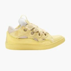Lanvin Leather Curb Sneaker - Yellow