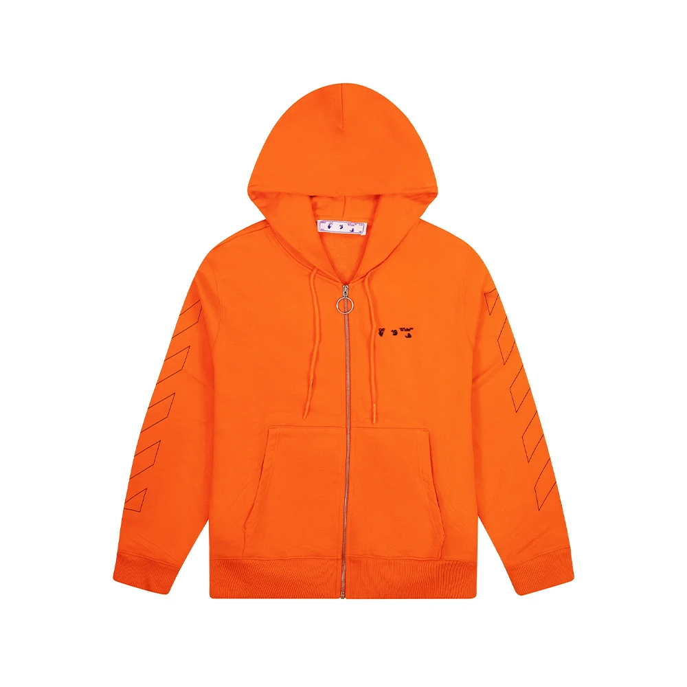 Off-White Off White Hoodie Zip Orange 1 Off-White Off White Hoodie Zip Orange